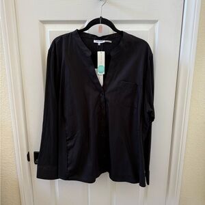 Calvin Klein Black Satin Blouse